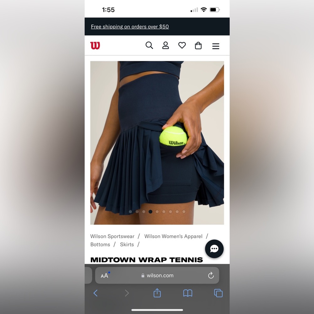 Midtown wrap tennis skirt